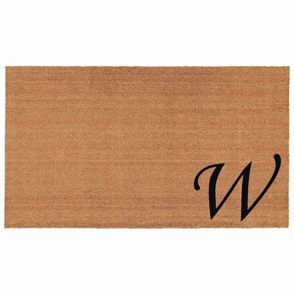Calloway Mills Monogram Door Mat, Black, Natural, 18 in W x 30 in L 153621830W - main